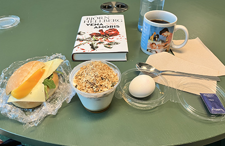 Lättlunch på jobbet med boken Vena amoris