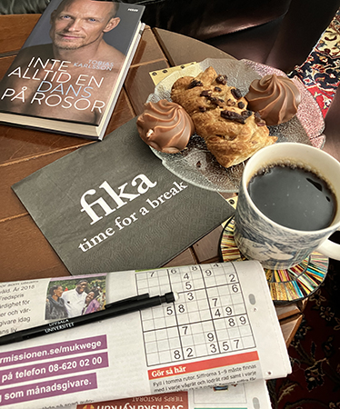 Fika med wienerbröd mumsmums sudoku o boken Inte alltid en dans på rosor