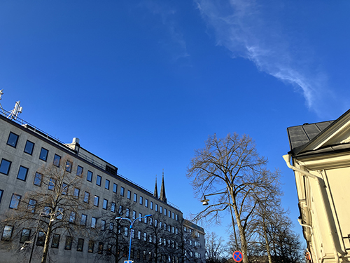 Himlen vid hörnet St Olofgatan Svartbäcksgatan