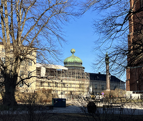 Gustavianum renoveras exteriör