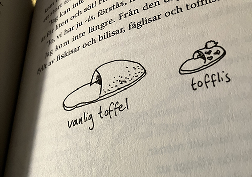 Vanlig toffel tofflis ur Grejen med substantiv o pronomen