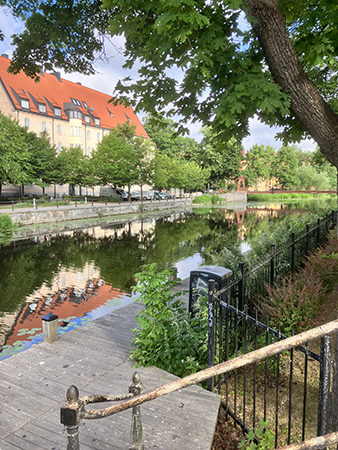 Fyrisån och Alvénsalen sedda från St Olofsbron