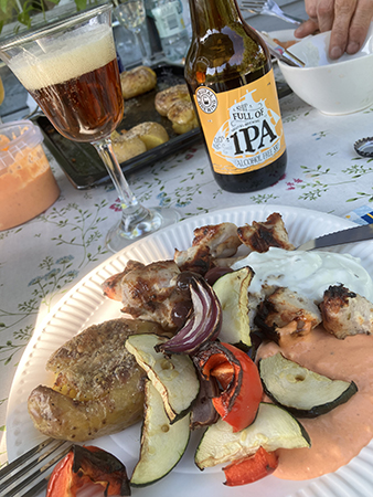 Grillat och alkoholfri öl