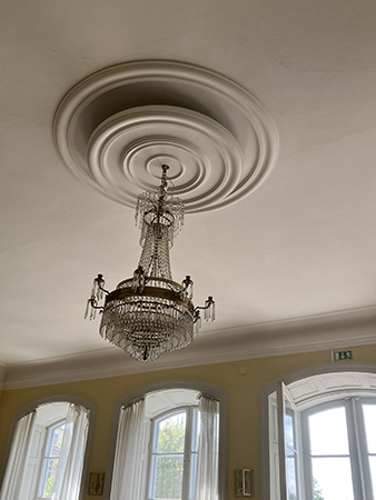 Inne i orangeriet i Linnéträdgården