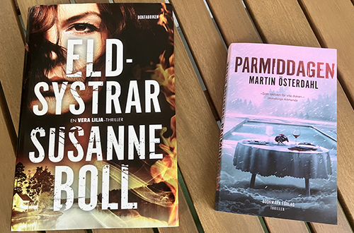 Böckerna Eldsystrar och Parmiddagen