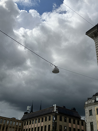 Regntunga skyar över Uppsala