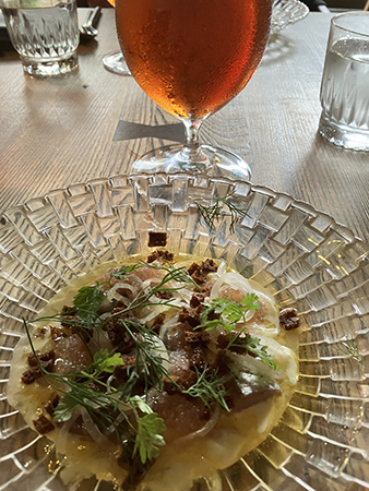 Matjessill och äggröra på Restaurang Hantverket