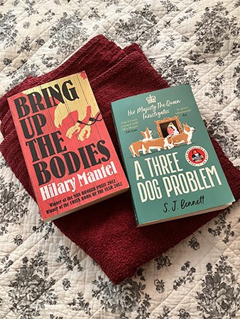 Böckerna Bring up the bodies och A three dog problem