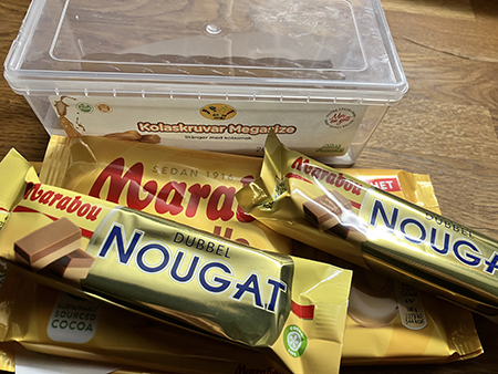 Kolaskruvar och choklad