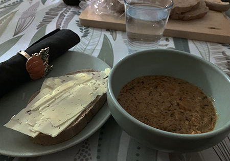 Ostmacka och fisksoppa