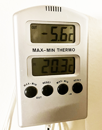 Minus fem komma sex grader 22 nov 2023