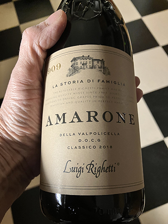 Amarone classico della Valpolicella Righetti 2018