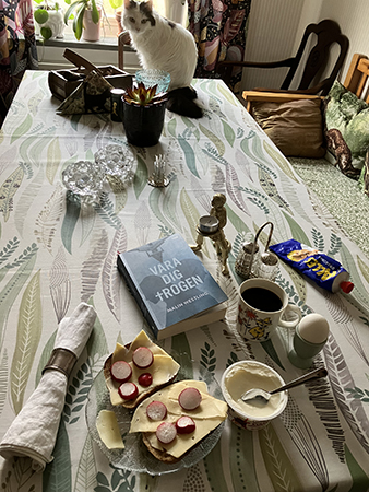 Lunch hemma med boken Vara dig trogen och Citrus