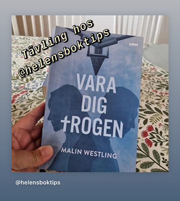Tävling hos Helens boktips på Insta om boken Vara dig trogen
