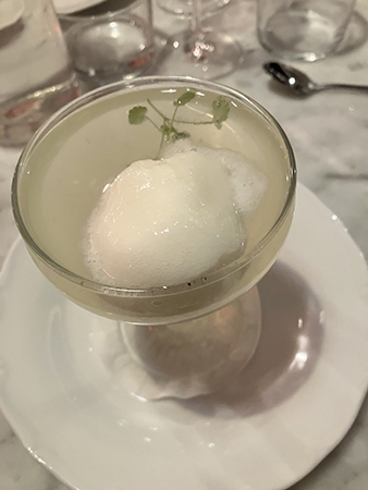 Citronsorbet i limoncello och prosecco Trattoran Sorellina