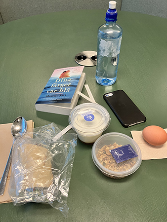 Jobblunch med Dina färger var blå