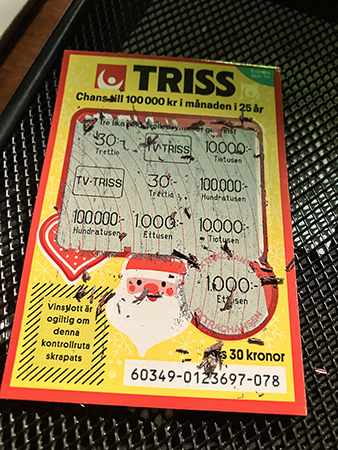 Ingen vinst på andra julklappstrisslotten
