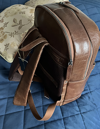 Brun skinnryggsäck