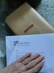 Ett paket märkt SEKRETESS o brev från Pegasus advokatbyrå