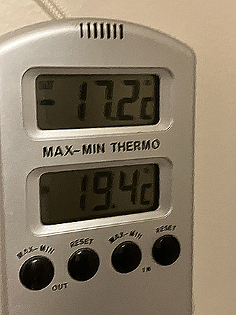 Minus 17 komma två grader