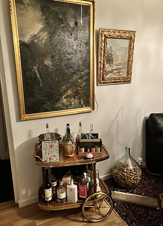 Drinkvagn tavlor korkdamejeanne