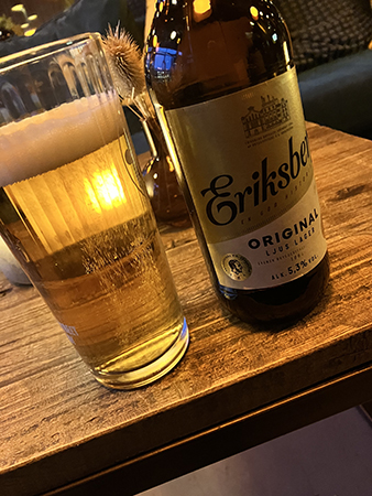 Eriksberg öl i soffan på Clarion