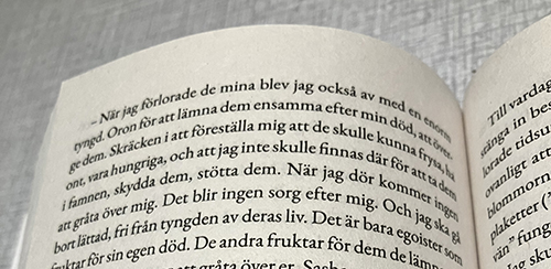 Citat om när jag dör ur Färskt vatten till blommorna