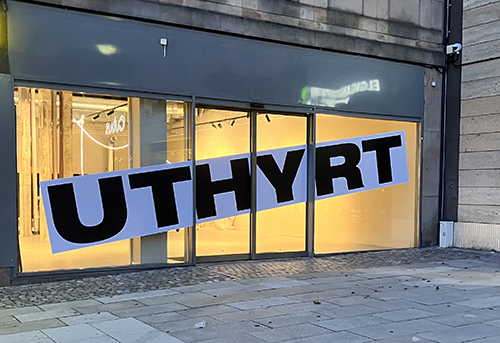 Uthyrt på affärslokal Stora torget