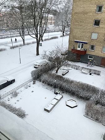 Innergården på Storgatan 5 april 2024