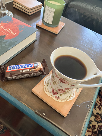Snickersglass till kvällskaffet