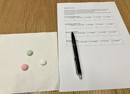 Pastillprovning på jobbet