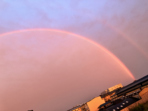 Regnbåge 13 juli 24 kväll