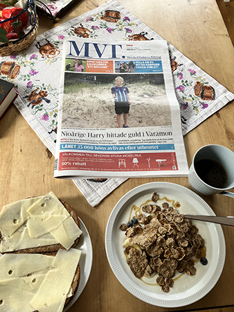 Frukost med lokala nyheter