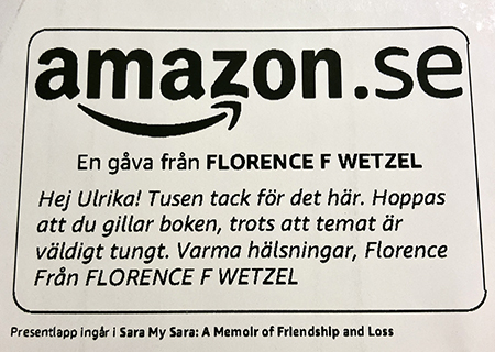 En hälsning från Florence i boken Sara my Sara