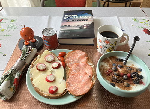 Frukostlunch mackor fil kaffe Hopptimisten o Käraste Lena