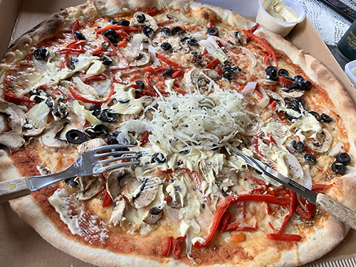 Vegetarisk pizza Vegetarisk pizza