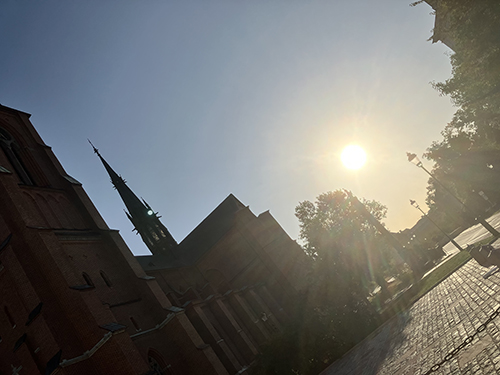 Morgonsol vid domkyrkan augusti Morgonsol vid domkyrkan augusti