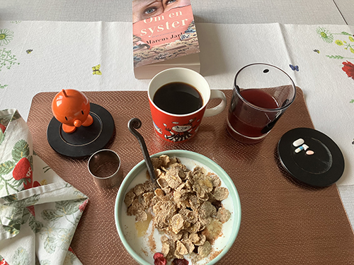 Tisdagsfrukost med Hopptimisten Om en syster fil kaffe Pro viva o medicin