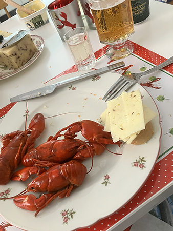 Första kräftorna snaps o öl