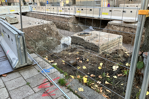 Grävarbete på Main Street