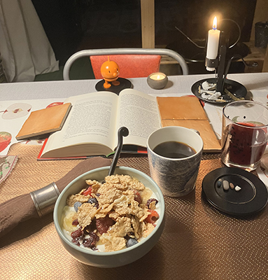 Onsdagsfrukost med de sista sidorna i Haggan