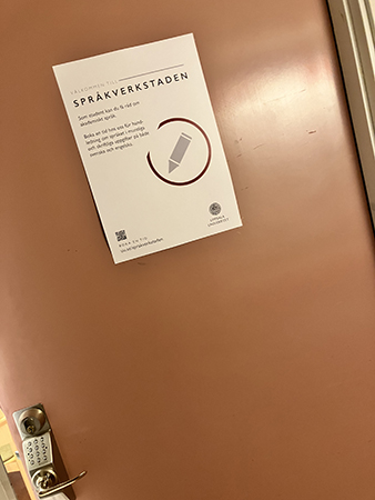 Språkverkstaden dörr