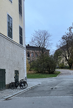 Universitetshuset o parken fotat från korsningen St Eriks torg