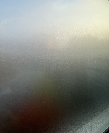 Disig utsikt genom jobbfönstret