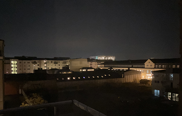 Oktobermorgon mot UKK från balkongen