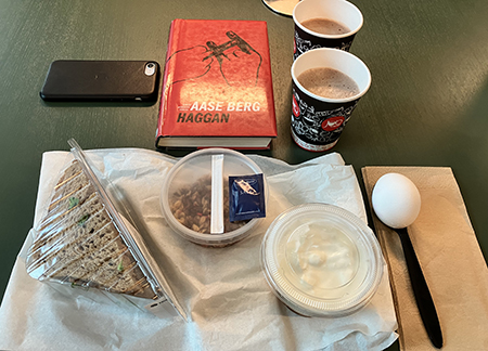 Jobblunch med trekantsmackor o Haggan