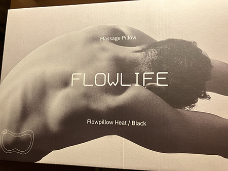 Kartongen till massagekudden från Flowlife