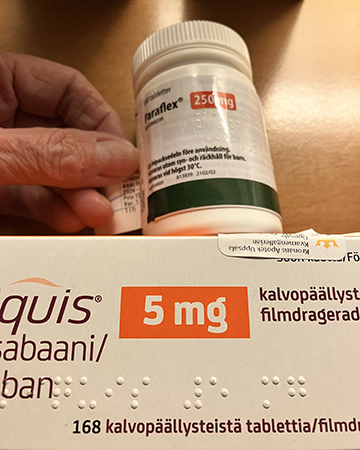 Paraflex och Eliquis