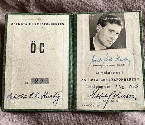 Pappas första presskort