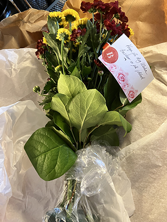 Blommor från jobbet